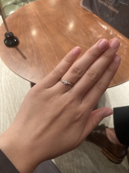 婚約指輪のダイヤはプロポーズリングで頂いたので自分で台座を選