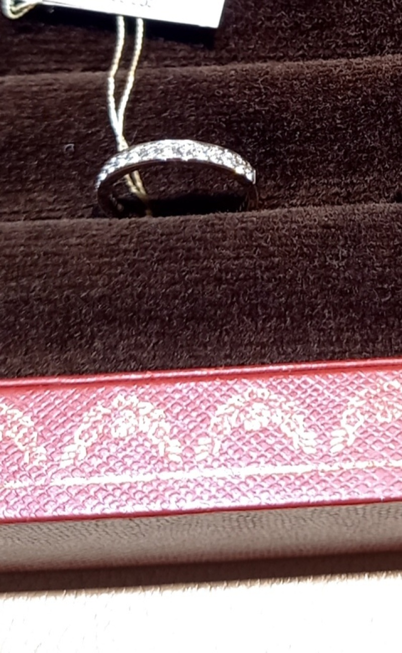 ハーフエタニティの指輪です。繊細で上品な輝きでした。指輪だけ