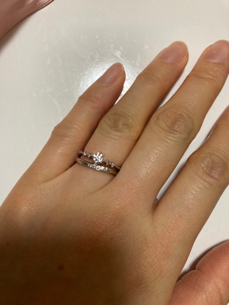 結婚指輪 アイプリモ ネプチューンDR5 P/G リング サイズ11値下げ済み