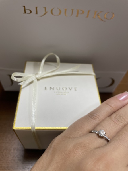 イノーヴェ ENUOVE メレダイヤ デザインリング プラチナ 指輪 リング 17号 Pt950 ダイヤモンド レディース 中古 ラッピング可