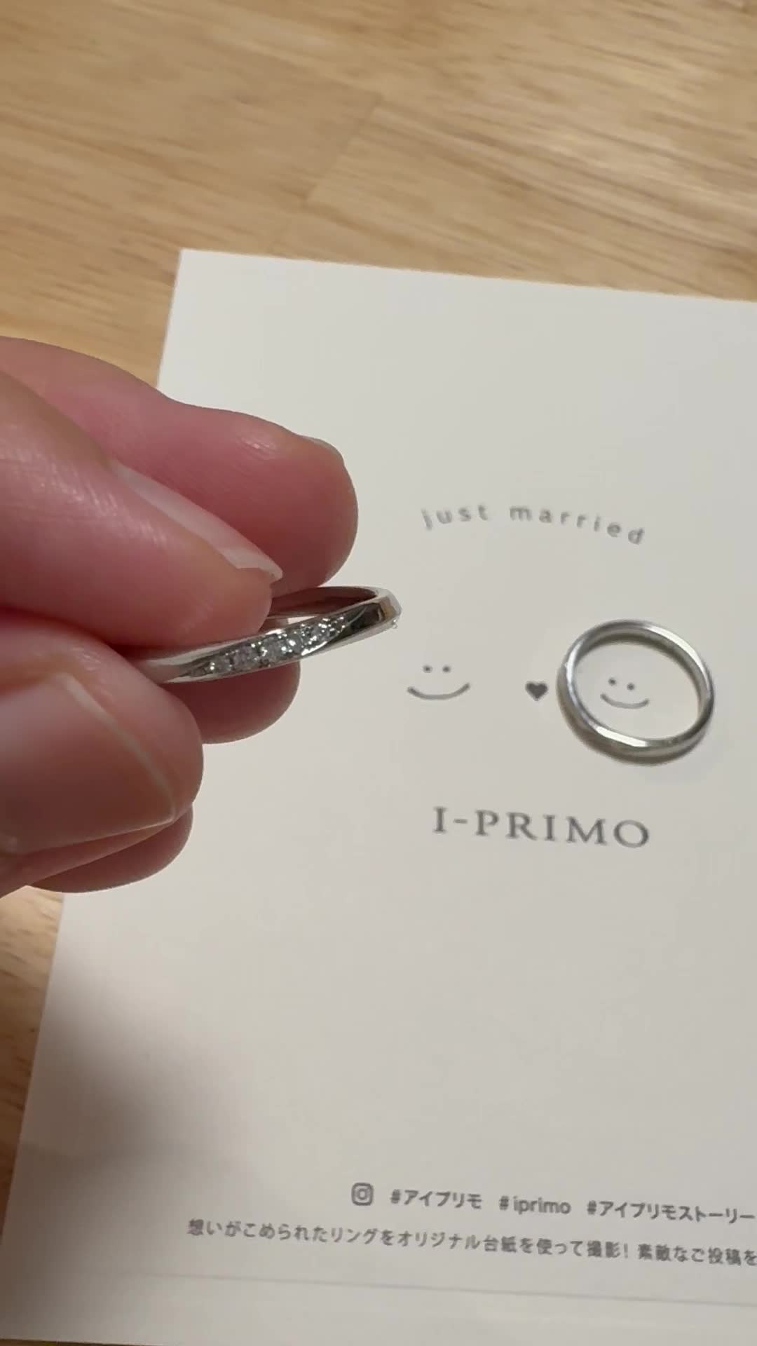 新婦側のダイヤのキラキラがとても気に入っています！