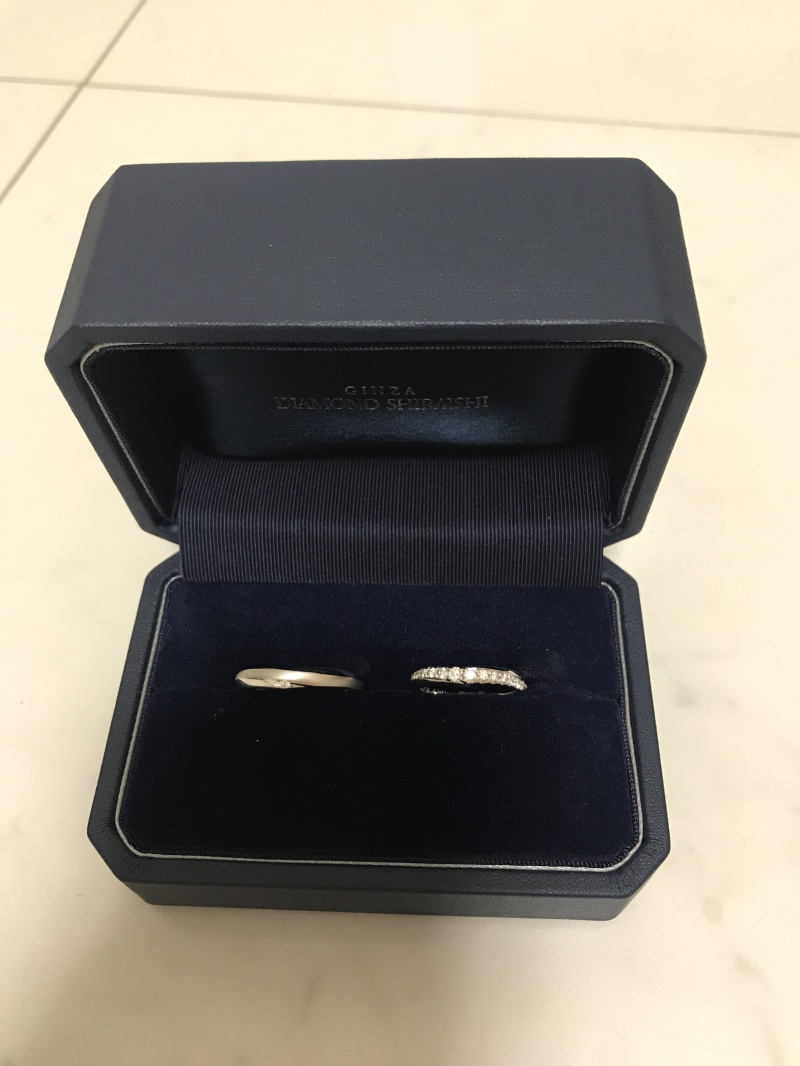 ダイヤモンドシライシ　プラチナ　ダイヤモンド　ハーフエタニティリング エタニティ・ハーフエタニティタイプの結婚指輪(マリッジリング