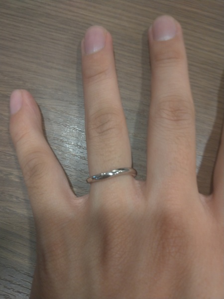 Pt950 ダイヤモンドシライシ スターリー 結婚指輪 マリッジリング