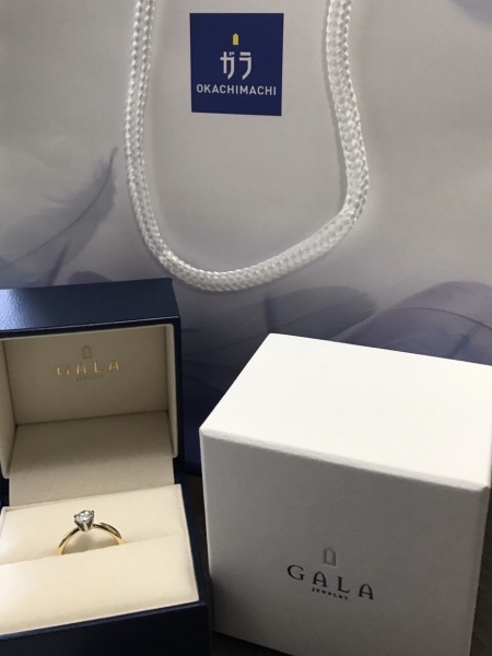 GALA シンプルゴールドリング 保証書付き （GALA JEWELRY（ガラ