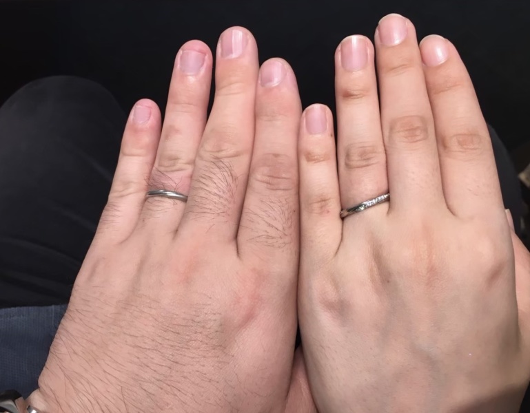 ダイヤモンドシライシ　男性用結婚指輪(刻印無し) 指輪の購入の決め手は、刻印の自由度の高さと（女性側は