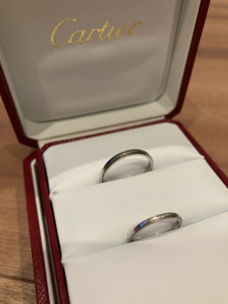 カルティエ　結婚指輪　プラチナ 結婚指輪なので、普段使いしやすくシンプルで、かつ劣化しにくい