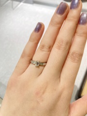 【ORECCHIO(オレッキオ)の口コミ】 サファイアカットのダイヤモンドの婚約指輪がとてもおしゃれです、ダイヤ…