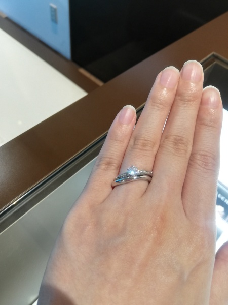 【美品】LUCIE パルファン　レディース　リング　サイズ9 パルファン L1128-LM1524｜セットリング｜結婚指輪・婚約指輪