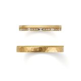 【ORECCHIO(オレッキオ)】＜safari～サファリ＞細い2本の指輪を重ねたようデザインはシンプルな婚約指輪との重ね着けでおしゃれな演出。メンズの拘りはミルグレインとハンマー仕上げで　FM‐2223/FM‐2224