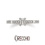 【ORECCHIO(オレッキオ)】＜siena～シエナ＞3つの異なるダイヤモンドの輝きが楽しめる華やかな婚約指輪。SE‐1113‐K