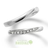 【宝寿堂(ほうじゅどう)】【宝寿堂】柔らかな曲線に沿ったダイヤが華やか《HM564s/HD564s》 ｜宝寿堂(ほうじゅどう)の結婚指輪