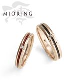 【MIORING(ミオリング)】MIORING 紅糸-べにいと-　桜ゴールドと「赤うるし」「黒うるし」が艶やかに