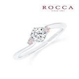 【ROCCA(ロッカ)】【ROCCA】サイドのピンクダイヤが可愛い！シンプルエンゲージリング SW-14R