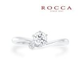 【ROCCA(ロッカ)】【ROCCA】サイドメレが可愛い！V字のシンプルエンゲージリング SW-12