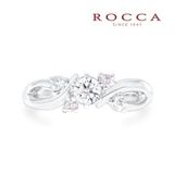【ROCCA(ロッカ)】【ROCCA】さりげないピンクダイヤが可愛い！個性的なエンゲージリング SW-22-PD2P