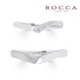 【ROCCA(ロッカ)】【ROCCA】さりげないピンクダイヤが可愛い！シンプルで仕事中も着けやすいマリッジリング HO-6D/6L