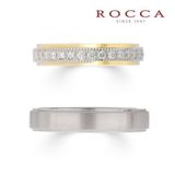 【ROCCA(ロッカ)】【ROCCA】ゴールドとプラチナのコンビのハーフエタニティ！華やかなマリッジリング GO-4L/4D