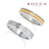 【ROCCA(ロッカ)】【ROCCA】ひし形の彫りがおしゃれ！カジュアルなマリッジリング CU-2S/2L