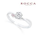 【ROCCA(ロッカ)】【ROCCA】さりげないピンクダイヤが可愛い！V字のシンプルエンゲージリング SW-15R