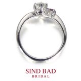 【SIND BAD(シンドバット)】【夏銀河（なつぎんが）】寄り添う織姫と彦星　【二人の誕生石をセット】【2月誕生石アメジスト・1月誕生石ガーネット】