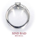 【SIND BAD(シンドバット)】ハートシェイプダイヤモンドとピンクダイヤモンドをアレンジ　ストレートタイプ