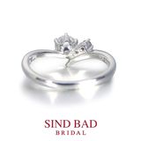 【SIND BAD(シンドバット)】【夏銀河（なつぎんが）】寄り添う織姫と彦星　【二人の誕生石をセット】【2月誕生石アメジスト・1月誕生石ガーネット】