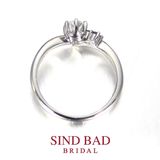 【SIND BAD(シンドバット)】【夏銀河（なつぎんが）】寄り添う織姫と彦星　【二人の誕生石をセット】【2月誕生石アメジスト・9月誕生石サファイア】 