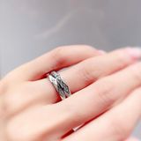 【JEWELRY OHASHI(ジュエリーオーハシ)】【ブシュロン】ファセット　ミディアムリング　ハーフパヴェ