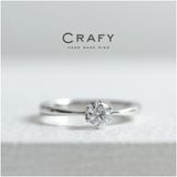 【CRAFY(クラフィ)】【ふたりで手作り】メビウスの結婚指輪とダイヤの婚約指輪 王道セットリング
