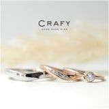 【CRAFY(クラフィ)】【ふたりで手作り】重ね付けにぴったり！V字セットリング