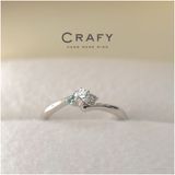 【CRAFY(クラフィ)】【ふたりで手作り】記念月の宝石付き！婚約指輪と結婚指輪のセットリング 