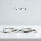 【CRAFY(クラフィ)】【ふたりで手作り】ふたりの指紋を重ねてハートに！オリジナルのウェーブリング