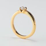 【鶴(mikoto)】【25EN-032】マットゴールドの4本爪の婚約指輪