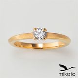 【鶴(mikoto)】【25EN-032】マットゴールドの4本爪の婚約指輪