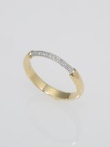 【ENEY(エネイ)】1/4 BRIDGE DIAMOND RING K18YG &times; K18YG