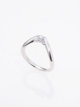 【ENEY(エネイ)】DROP CURVE 0.2CT HALF MOON DIAMOND PT900 RING