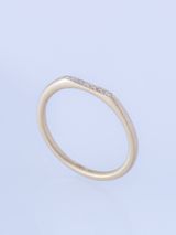 【ENEY(エネイ)】SURFACE K10YG MELEE DIAMOND MATTE SLIM RING