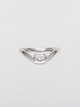 【ENEY(エネイ)】DROP CURVE 0.3CT ROUND PT900 RING