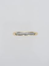 【ENEY(エネイ)】1/4 BRIDGE DIAMOND RING K18YG &times; K18YG