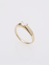 【ENEY(エネイ)】DROP STRAIGHT 0.2CT HALF MOON DIAMOND K18YG RING
