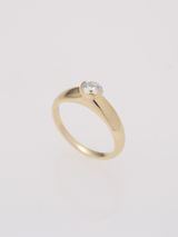 【ENEY(エネイ)】DROP STRAIGHT 0.3CT ROUND K18YG RING