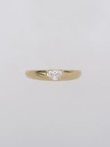 【ENEY(エネイ)】DROP STRAIGHT 0.2CT HALF MOON DIAMOND K18YG RING