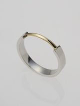 【ENEY(エネイ)】1/4 BRIDGE RING HIRA PT900 &times; K18YG