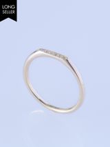 【ENEY(エネイ)】SURFACE K10YG MELEE DIAMOND MIRROR SLIM RING