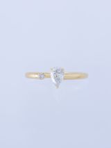 【ENEY(エネイ)】TWO K18YG PEAR/MELEE RING