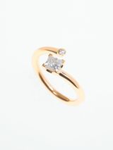 【ENEY(エネイ)】TWO K18YG PRINCESS/MELEE RING