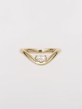 【ENEY(エネイ)】DROP CURVE 0.3CT ROUND K18YG RING