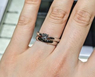 ☆HARRY WINSTON☆ スリーストーン バンドリング ペア 定価100万