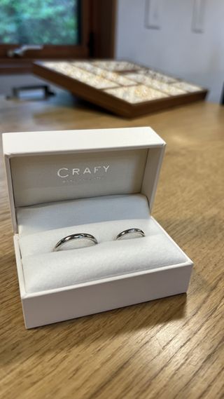 【CRAFY(クラフィ)の口コミ】 2人で手作りが良いという想いが一致していたのと、金属アレルギーもあり、…
