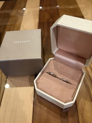 【TRECENTI(トレセンテ)の口コミ】 彼は装飾具を普段つけない為、指輪をつけていくことに不安を感じていまし…